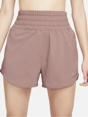 Nike Women's High-Waist Running Shorts - Mauve Size M